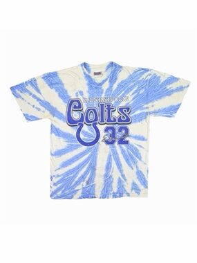 Vtg Sport Attack 1999 NFL Indianapolis Colts 32 Edgerrin James Signature Tee